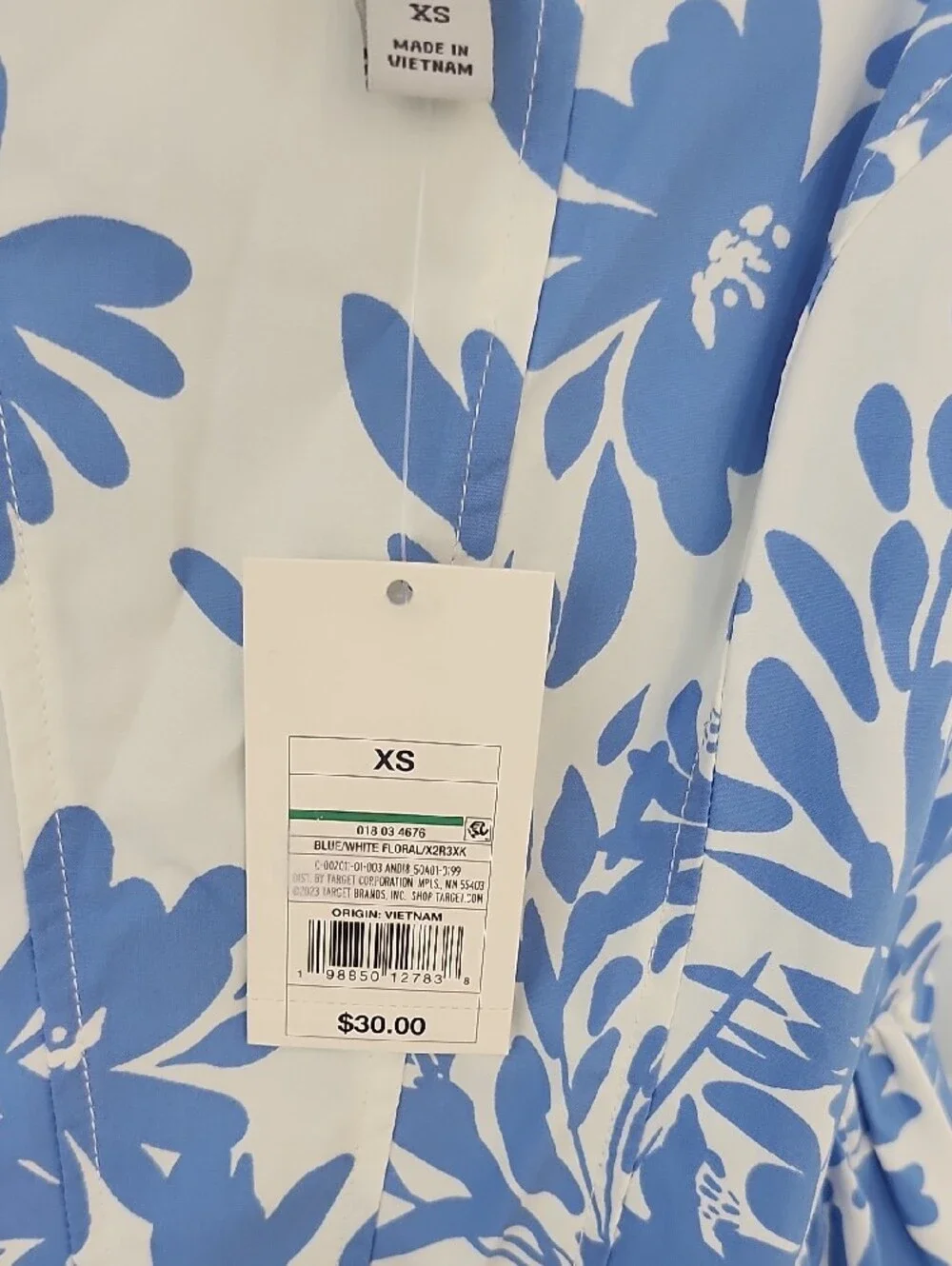 A New Day Blue Floral Sundress, Xs